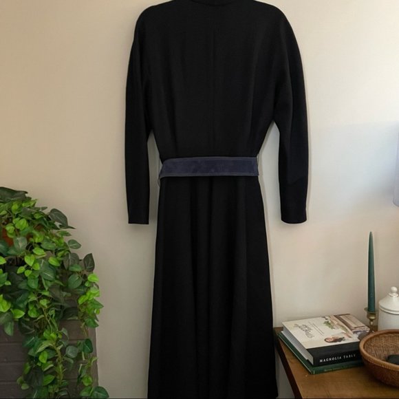 Vintage Ann Klein 100% wool long wrap coat size 8 - Picture 6 of 7